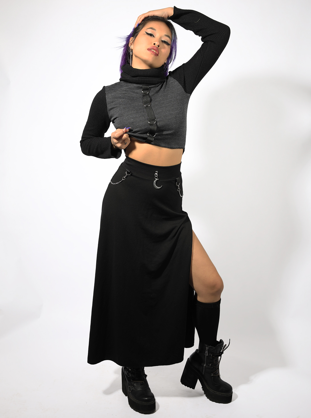 ボトムス Moonbeam Skirt MOON WOMEN'S SKIRT- BLACK - Plazmalab | Plazmalab Urban Tribe